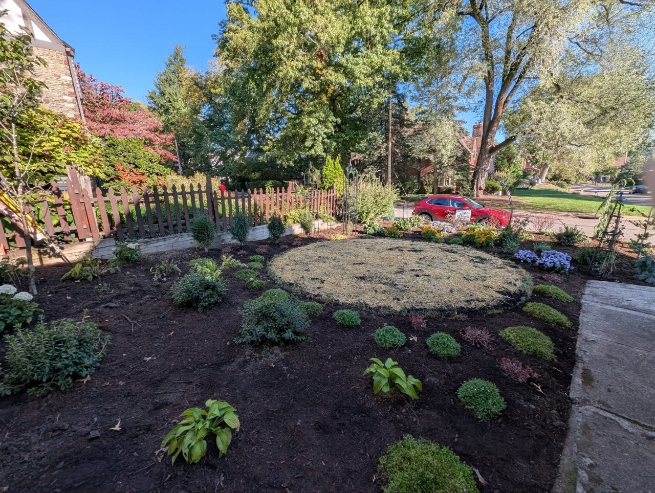 Completed perennial garden design in Point Breeze, Pittsburgh