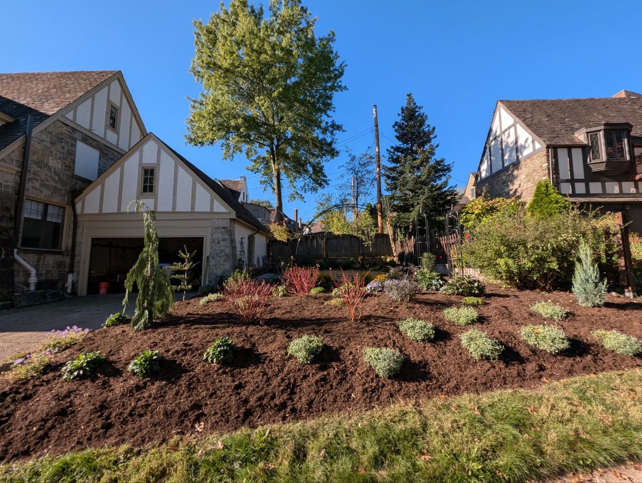 Completed perennial garden design in Point Breeze, Pittsburgh