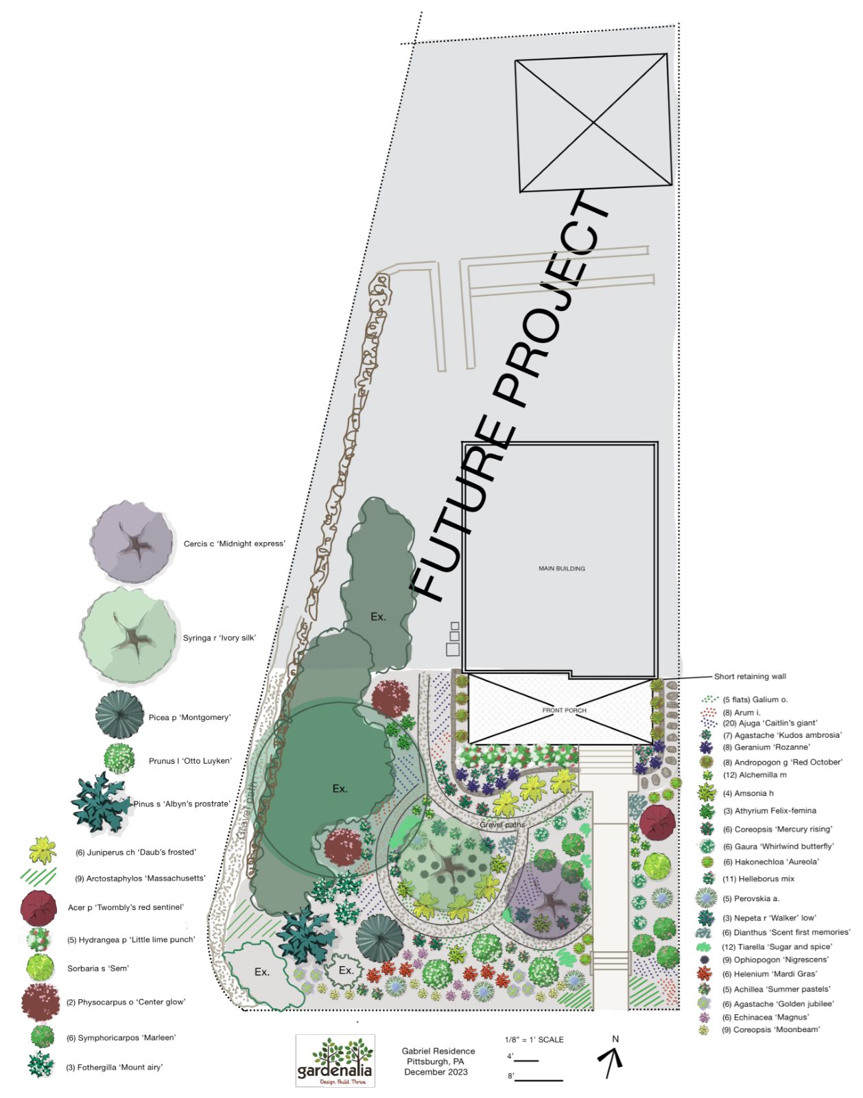 Garden design plan for a Squirrel Hill North residence, Pittsburgh PA