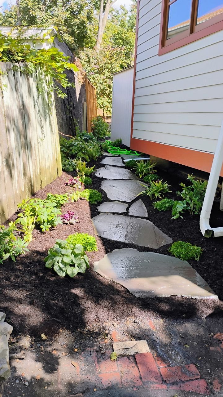Completed perennial garden design in Squirrel Hill South, Pittsburgh