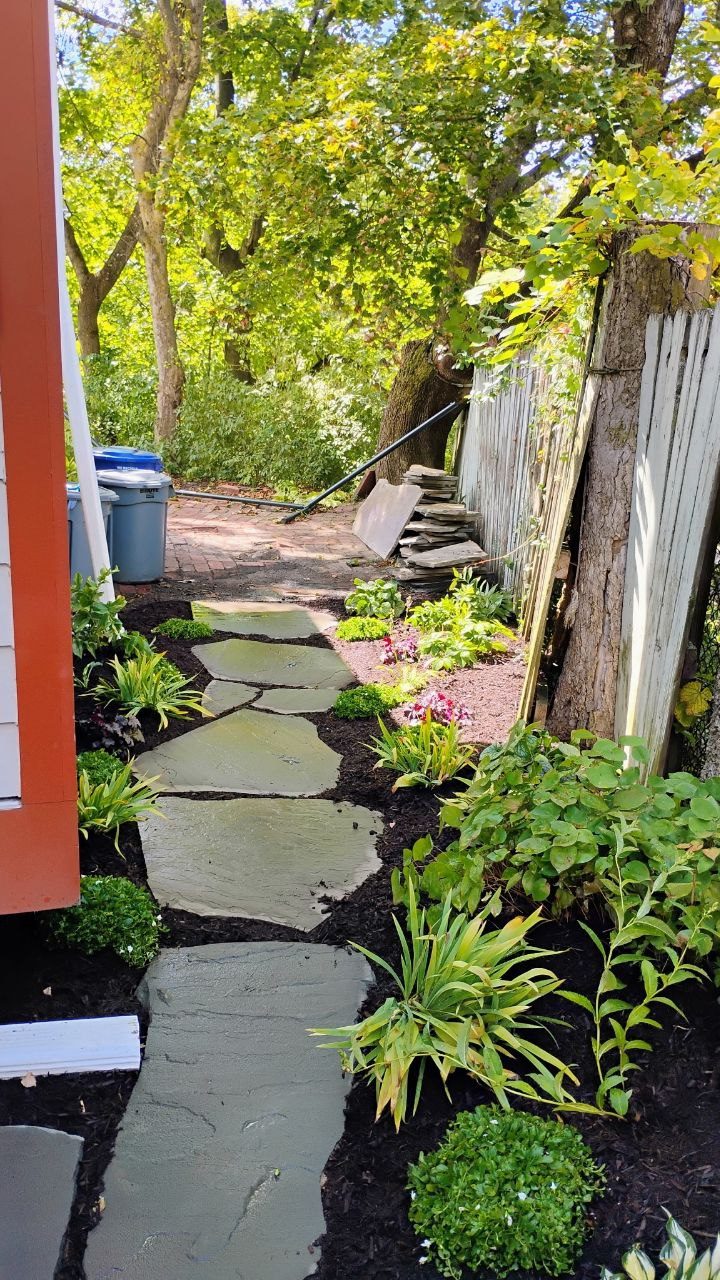 Completed perennial garden design in Squirrel Hill South, Pittsburgh